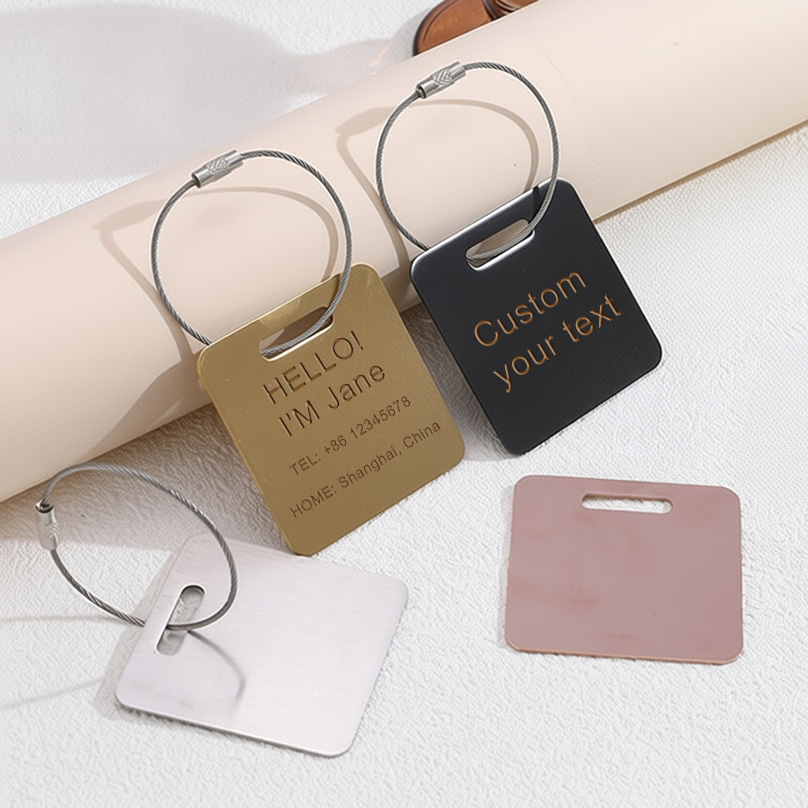 Travel Accessories Us - Custom Name Luggage Tag Laser Engraving