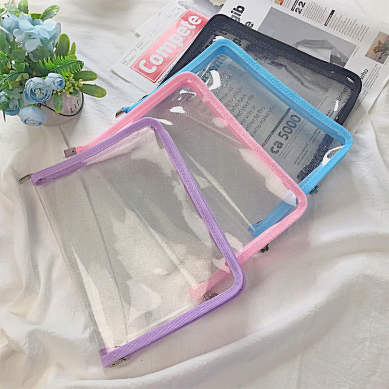 Document Organizer Folder - PVC PP Glitter Transparent Storage Organizer