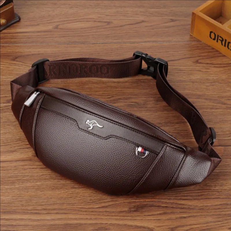 Travel Accessories Leather - Business Leather Waist Bag Multifunctional Workout