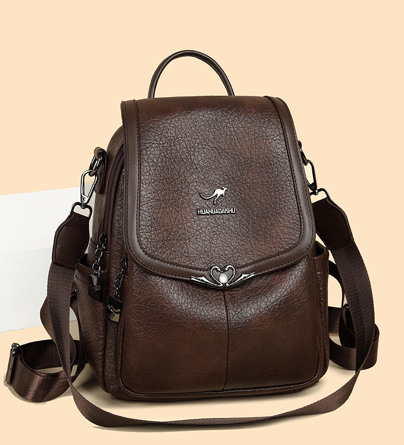 Travel Accessories Leather - 2026 new Ladies Bookbag Rucksack Women