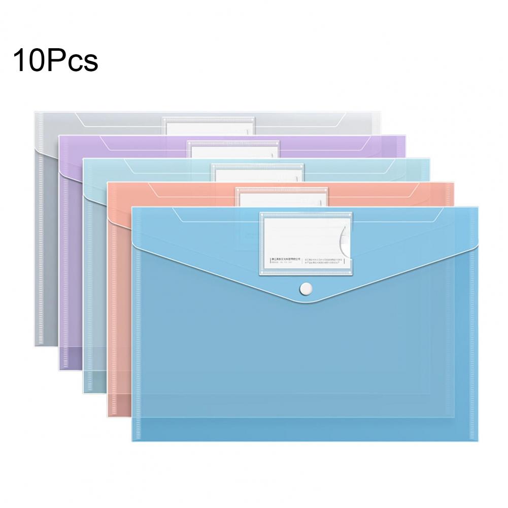 Document Organizer Folder - Waterproof File Bags 10 Pcs Plastic