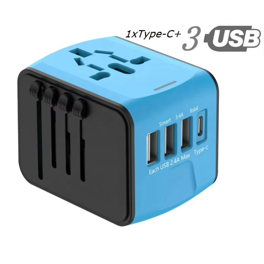 Travel Accessories Europe - Universal Travel Adapter with European Union/UK/Australia