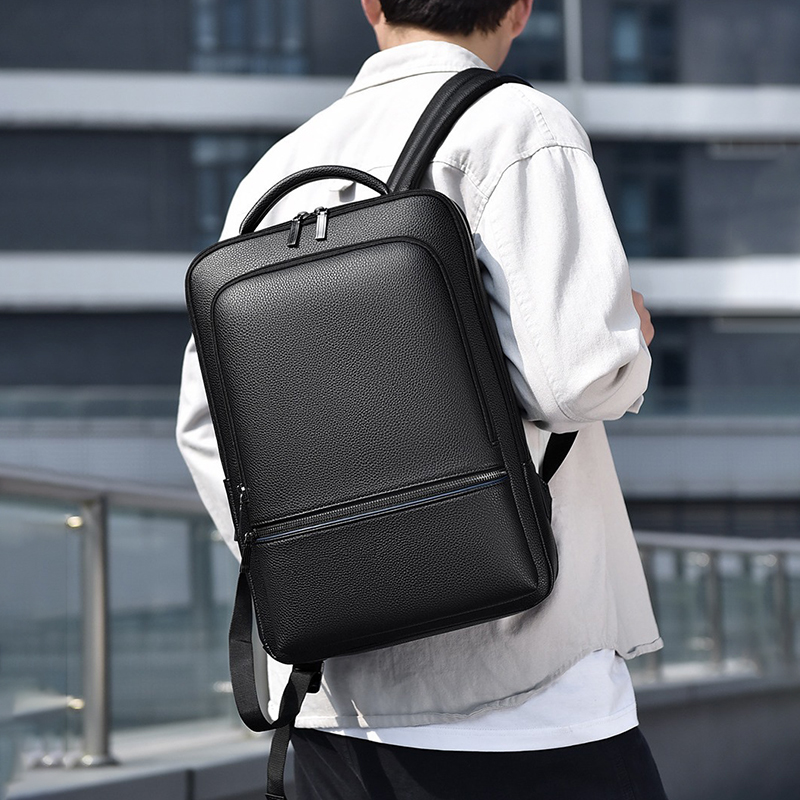 PU Leather Men's Backpack USB  – обзор и цена Travel Accessories Leather