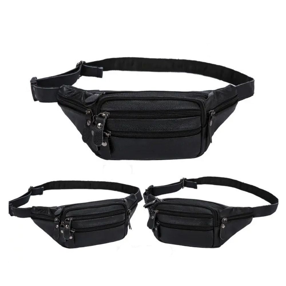 Zipper PU Leather Men's Waist  – обзор и цена Travel Accessories Leather