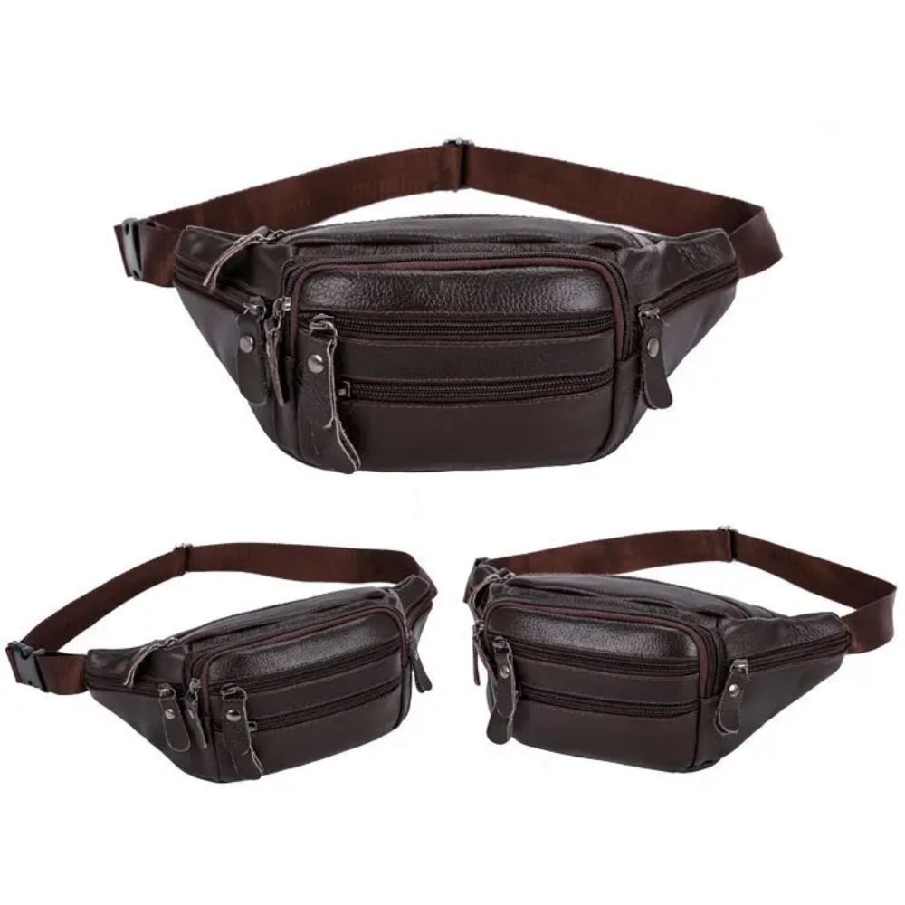 Zipper PU Leather Men's Waist  – обзор и цена Travel Accessories Leather