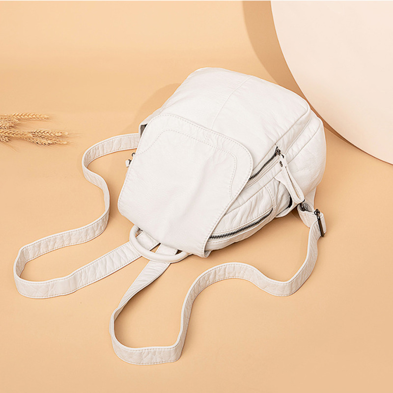 Women's Backpack White Washed  – обзор и цена Travel Accessories Leather