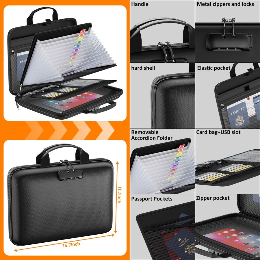 File Organizer with Lock, Hard – обзор и цена Document Organizer Folder
