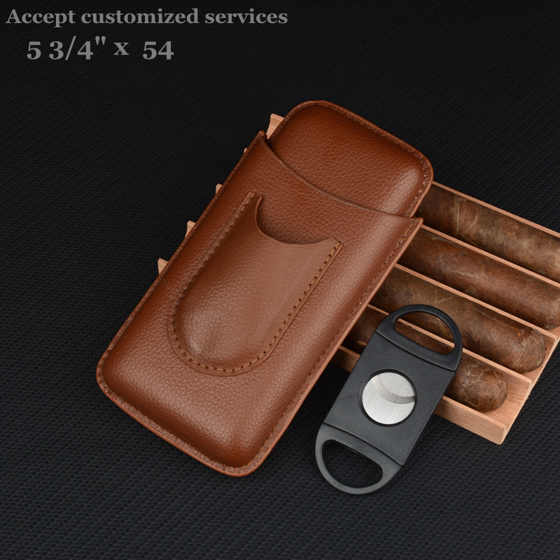 Leather Cigar Case Brown Cigar – обзор и цена Travel Accessories On Sale