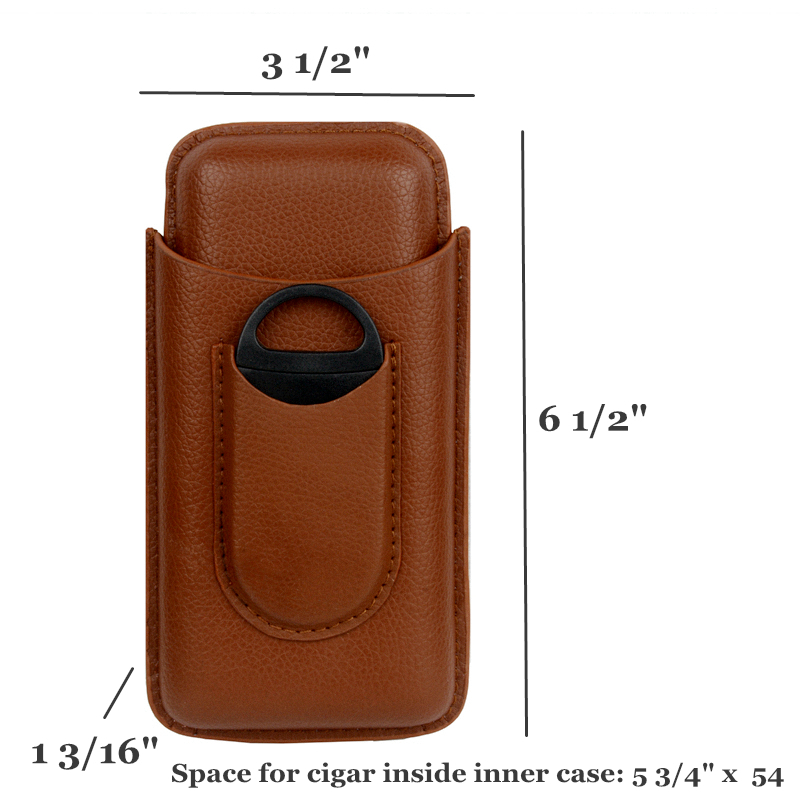 Leather Cigar Case Brown Cigar – обзор и цена Travel Accessories On Sale
