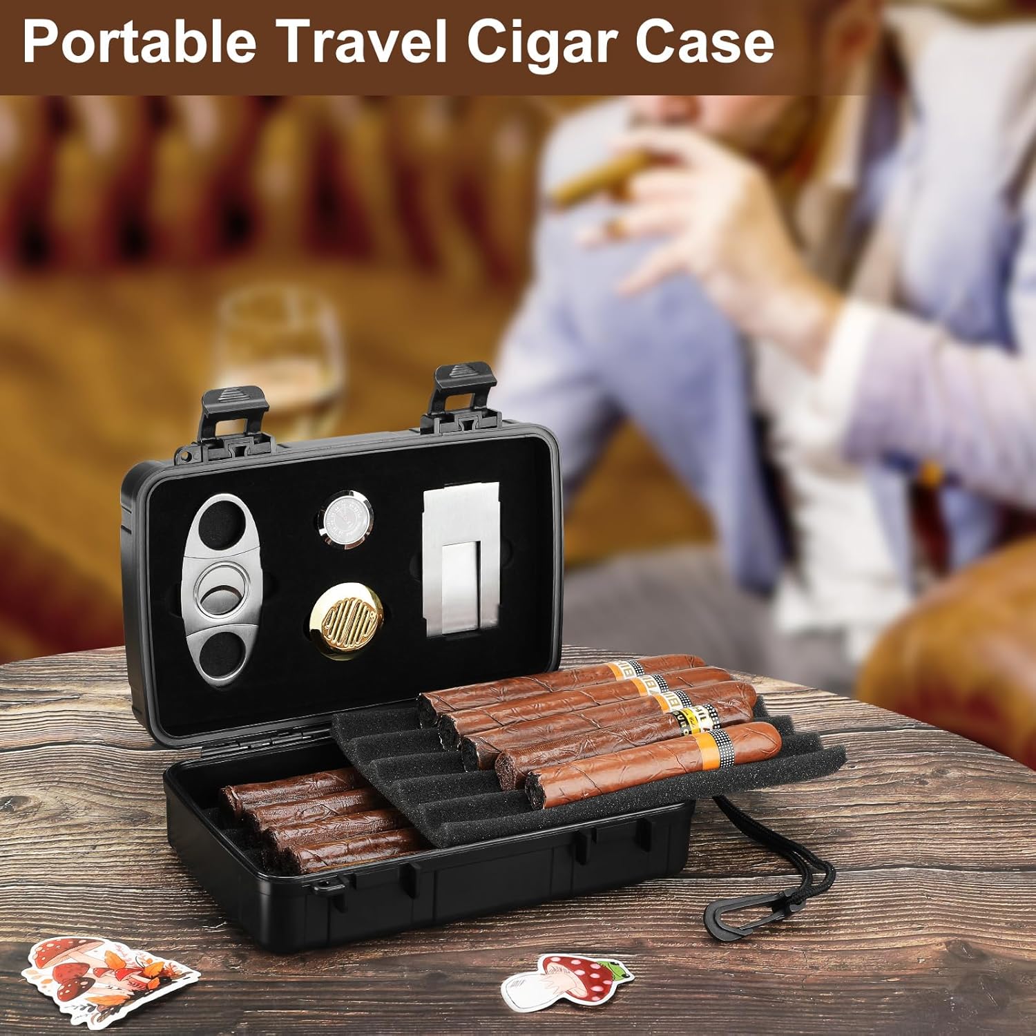 Portable Cigar Humidor Holds 1 – обзор и цена Travel Accessories Us