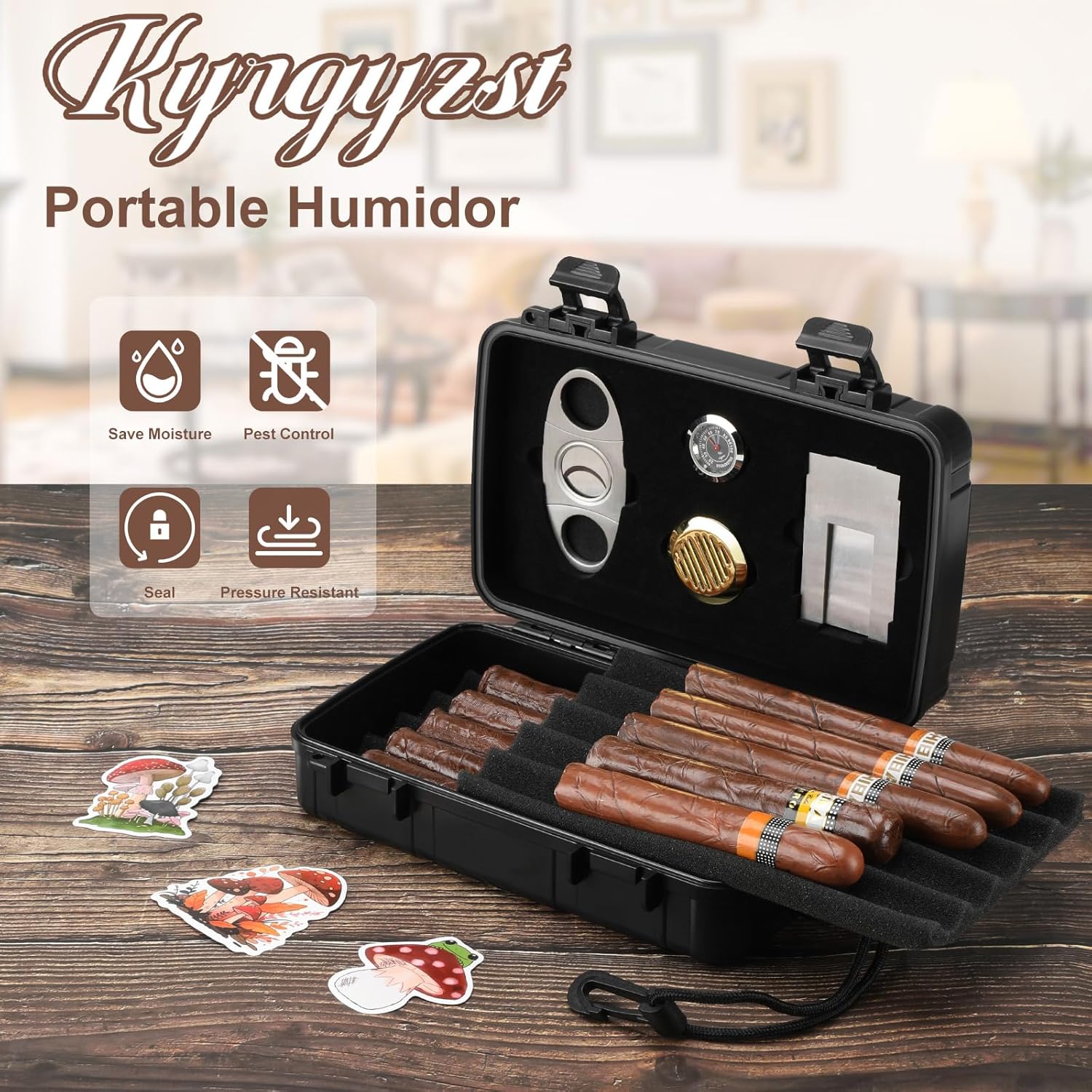 Portable Cigar Humidor Holds 1 – обзор и цена Travel Accessories Us