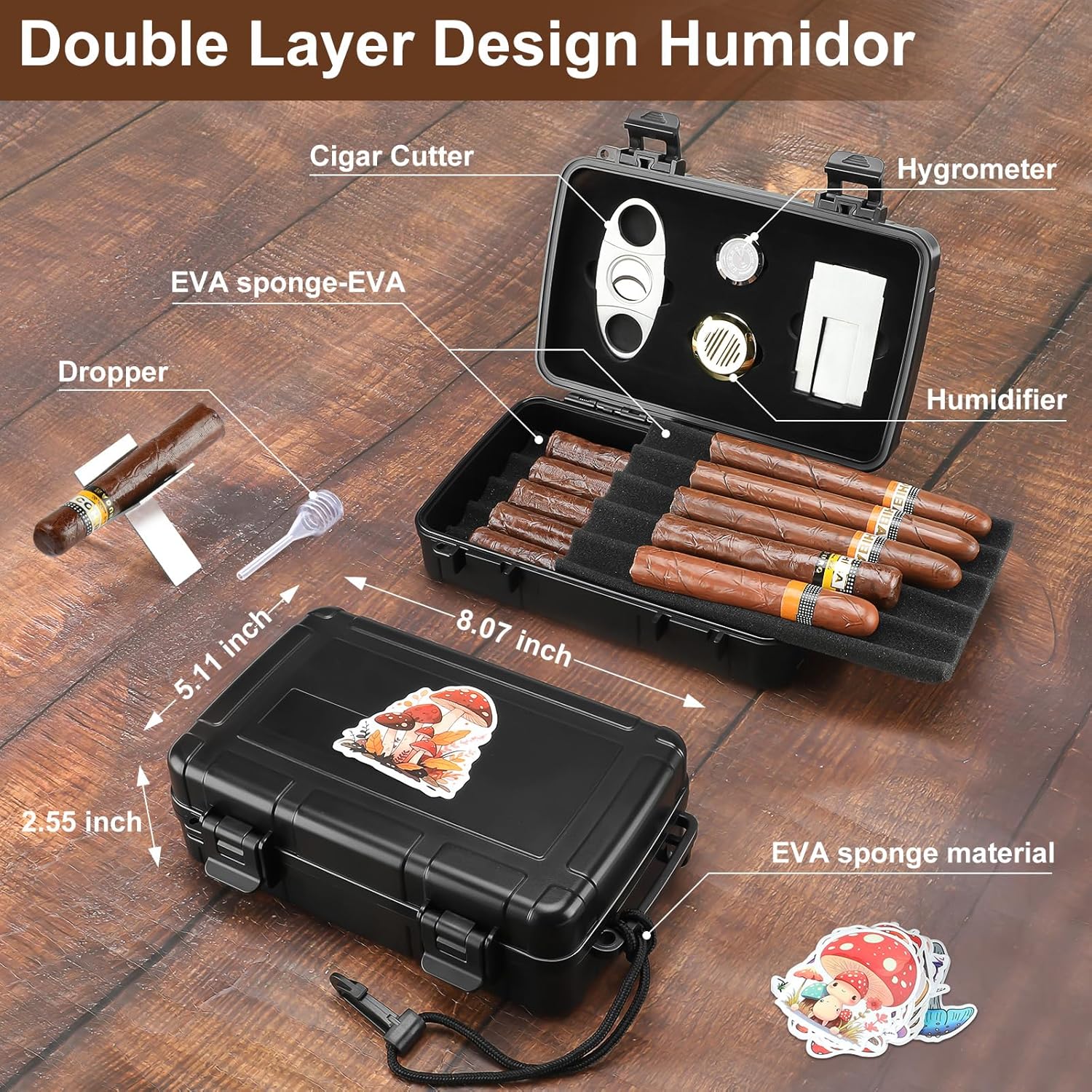 Portable Cigar Humidor Holds 1 – обзор и цена Travel Accessories Us